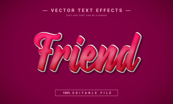 Friend Editable Text Effect: Your Shortcut to Stunning 3D Typography