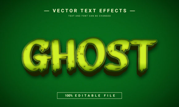 Ghost Editable Text Effect: Ethereal 3D Typography