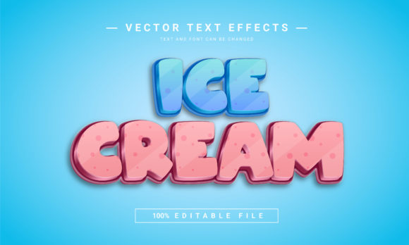 Ice Cream Editable Text Effect: Create Sweet, 3D Typography
