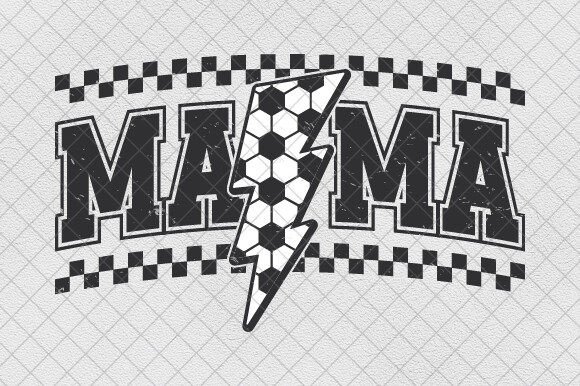 Lightning Bolt Soccer Mama Retro Mom: Game Day Style