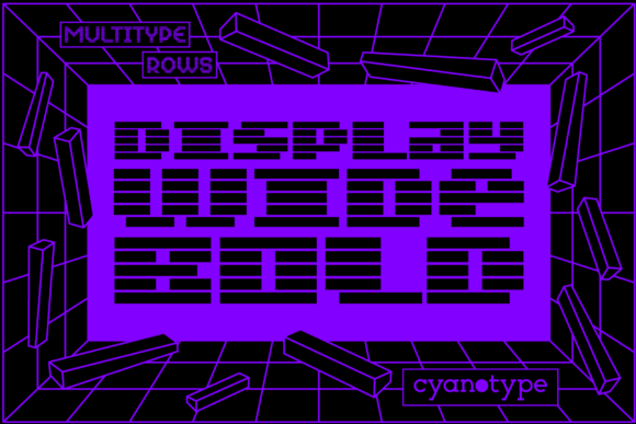 MultiType Rows Display Wide Bold: A Modern Pixel Font for Impact