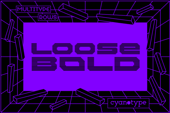 MultiType Rows Loose Bold: A Pixel Font with Modern Edge
