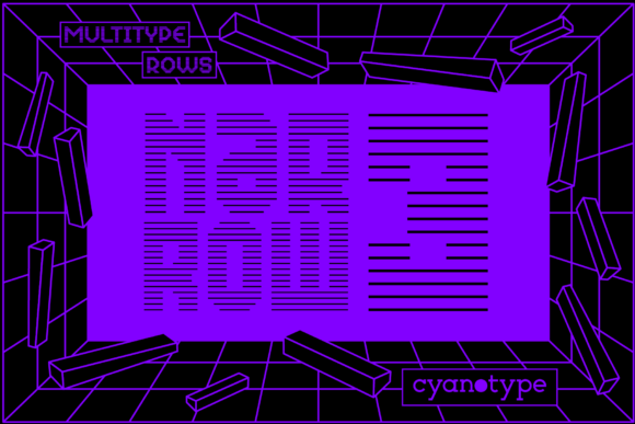 MultiType Rows Narrow 3: Pixelated Edge for Modern Brands