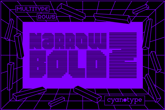 MultiType Rows Narrow Bold 2: A Pixel Font with Modern Edge