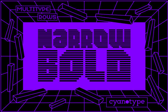 MultiType Rows Narrow Bold: A Pixel Font with Modern Edge