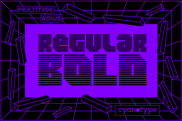 MultiType Rows Regular Bold: A Creative Font for Bold Designs