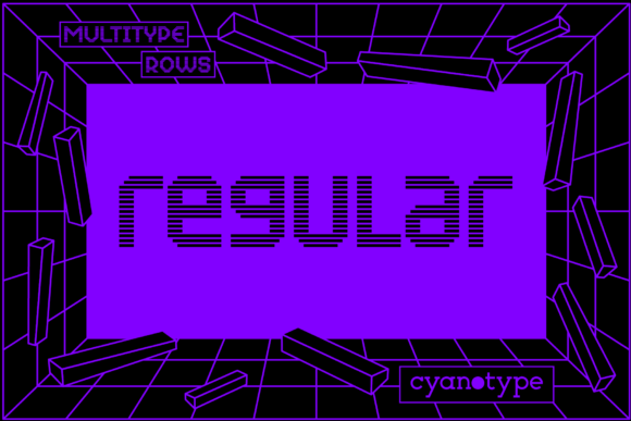 MultiType Rows Regular: Pixelated Cool for Modern Design