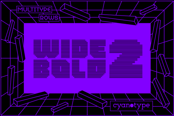 MultiType Rows Wide Bold 2: A Pixel Font with Modern Edge