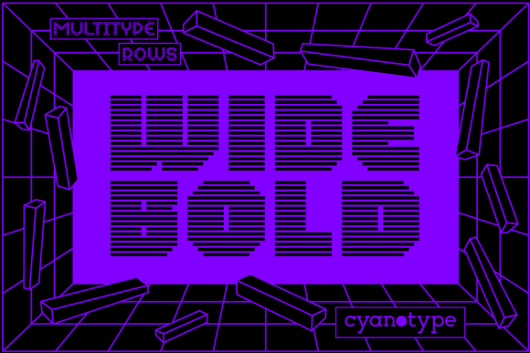 MultiType Rows Wide Bold: The Pixel Font with Punch