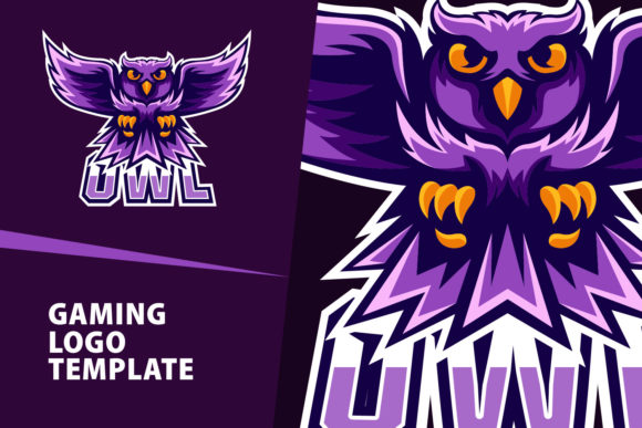 Owl Mascot Gaming Logo Design: Esport Vector Template