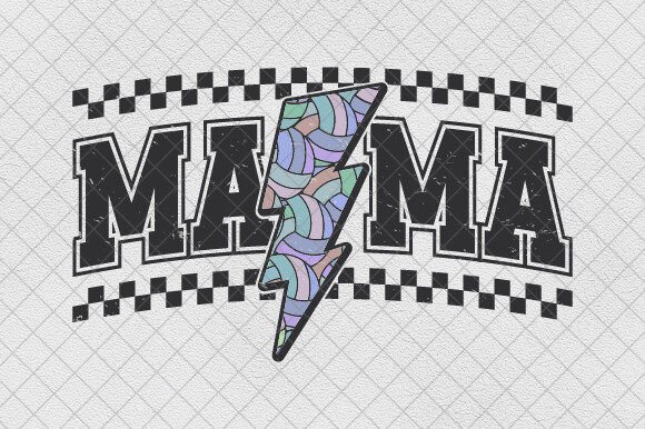 Retro Mom Lightning Bolt Volleyball Mama: A Creative Design Asset