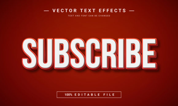 Subscribe Text Effect: The Editable 3D Asset for Creators