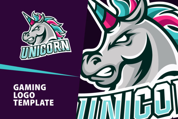 Unicorn Mascot Gaming Logo Design for Bold Brands