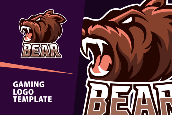 Unleash Your Brand: The Bear Mascot Gaming Logo Design