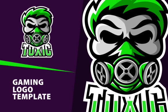 Unleash Your Brand: The ToxicSkull Mascot Gaming Logo Design